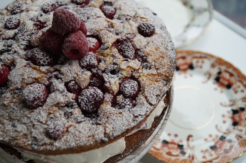 raspberry and polenta cake
