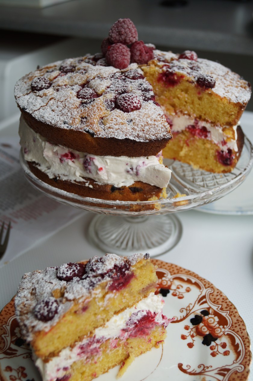 raspberry and polenta cake