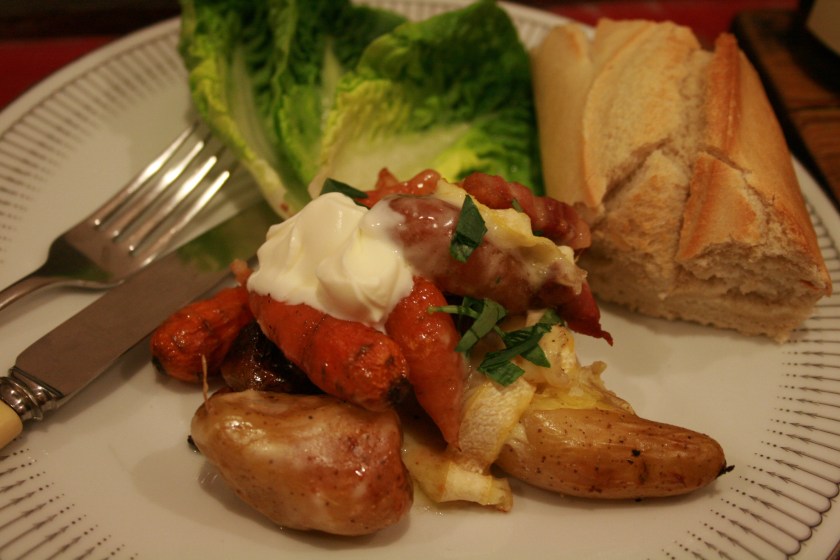 Carrot and potato tartiflette